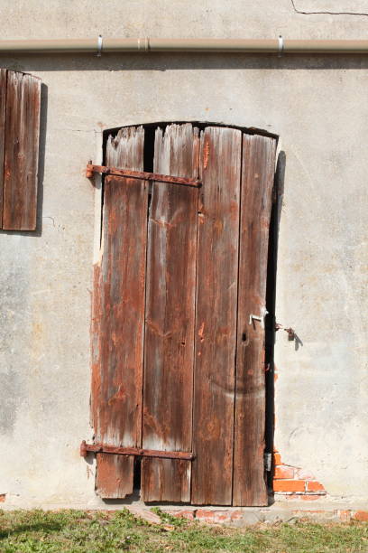 istock Brown old wooden door 1084907058