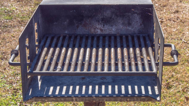 istock Public charcoal grill in a park 1084917476