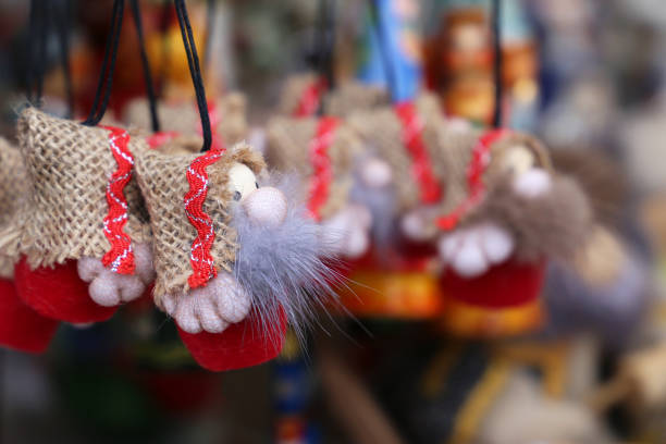 istock Christmas souvenirs in the shop window 1084918816