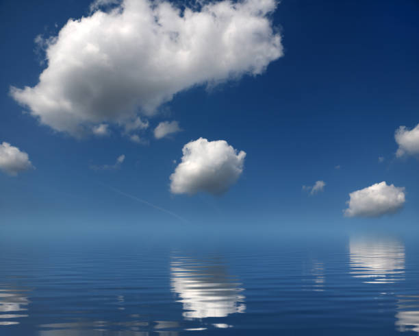 istock summer cloudy sky reflected in the lake 1084933946
