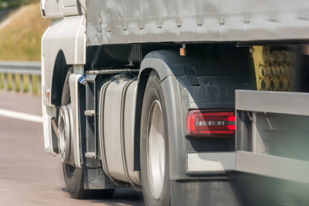 Overtaking a truck on a freeway