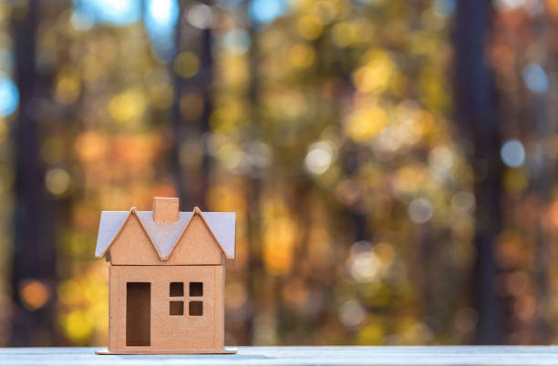 istock Little house on a forest background 1084949370
