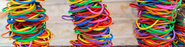 istock Close up of colorful rubber bands 1084961196