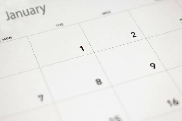 istock Dates on calendar page background,New year concept 1084962000