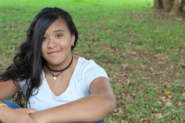 istock Happy young ethnic girl with copy space 1084965248