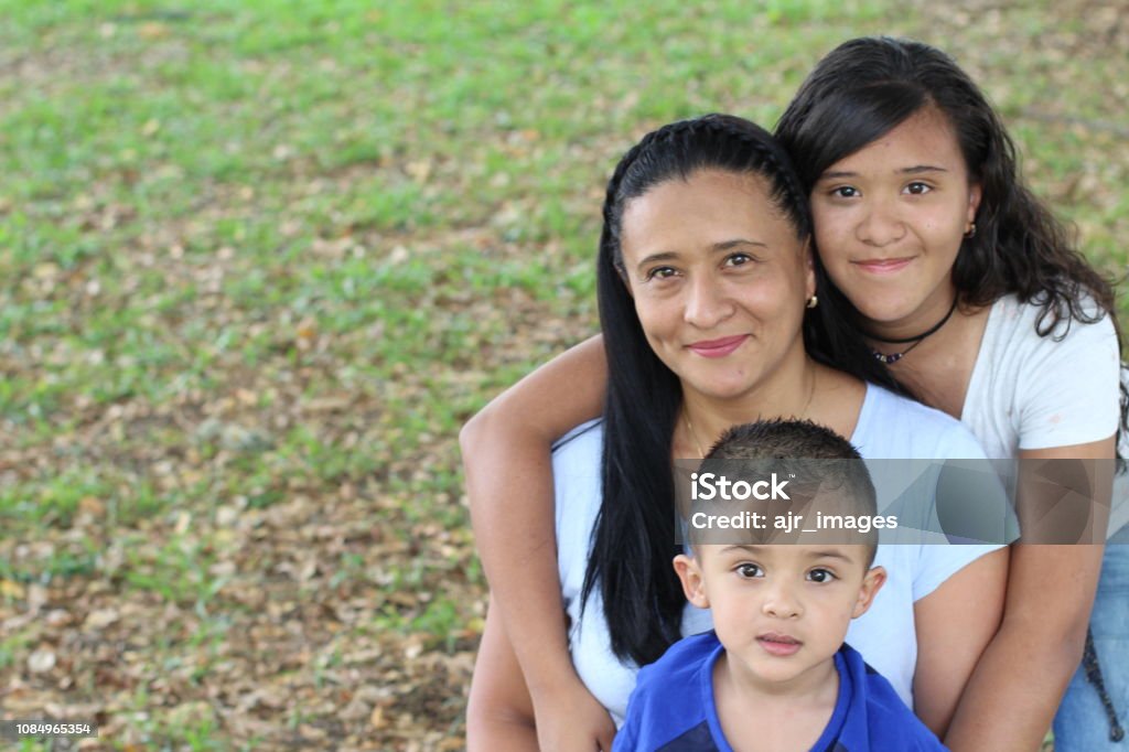 Single mum with copy space Single mum with copy space. Family Stock Photo