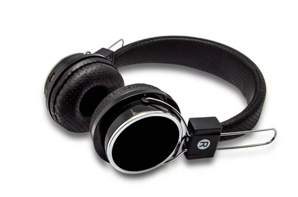 istock Black headphone isolated on white background, File contains with clipping path. 1084971234