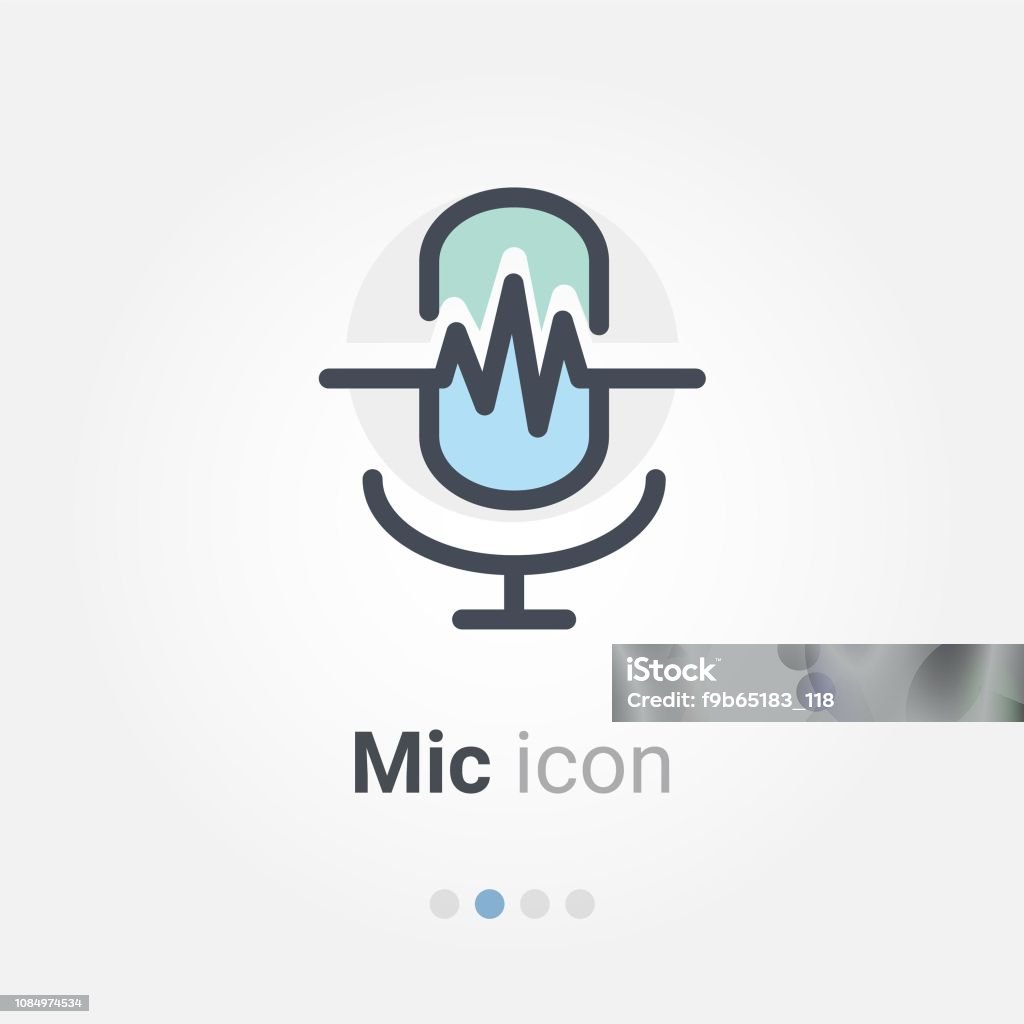 mic vector icon Logo stock vector