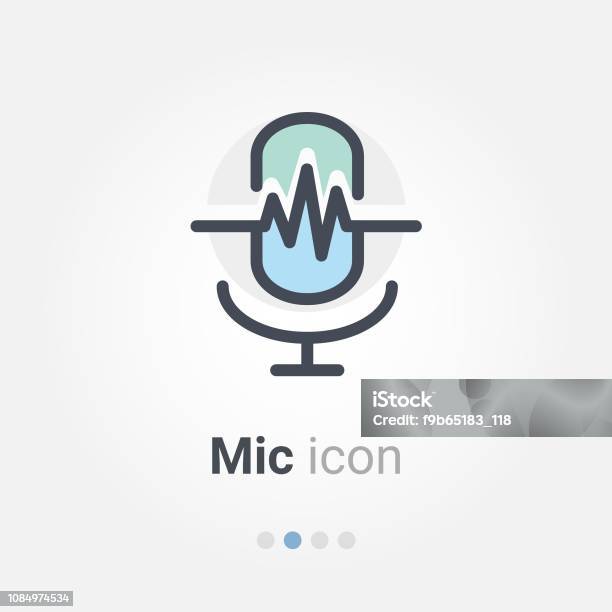 Mic Vector Icon Stock Illustration - Download Image Now - Logo, Microphone, Business