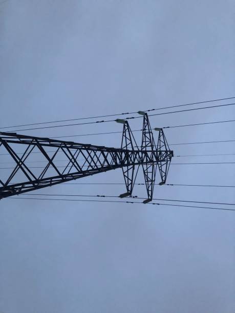 電気、電源、ライン、光 - blurred motion abstract electricity power line ストックフォトと画像