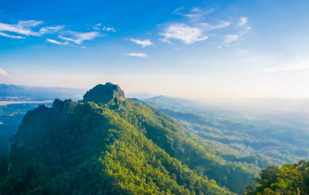 istock Mountain view with lush greenery, high ridge, Northern Thailand. 1084982732