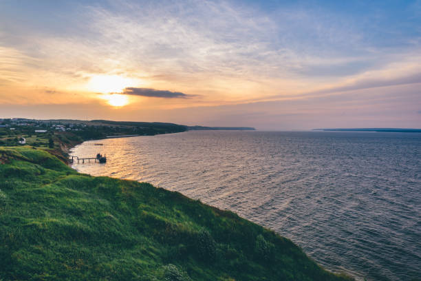 istock Hilly shore next to the rivers estuary 1084984064