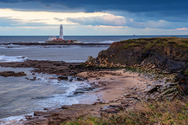 istock Clifftop View of St Mary's Lighthouse 1084993268