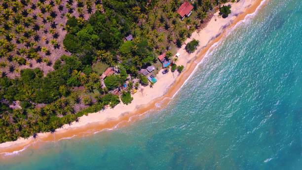 istock Beautiful beach photo by drone 1085000366