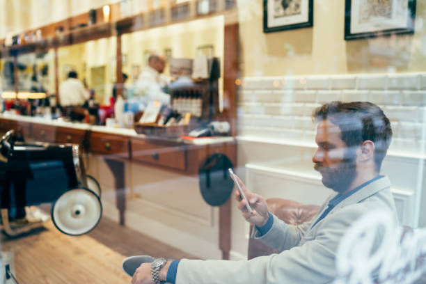 Businessman in the barber shop