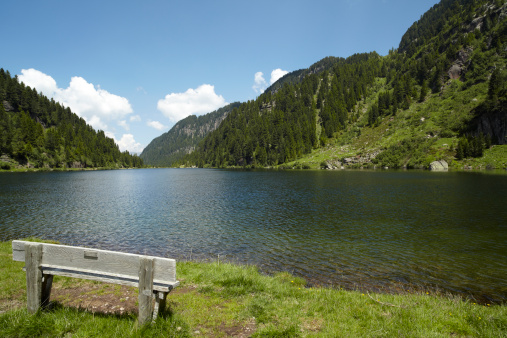 Alpine lake in the dolomites