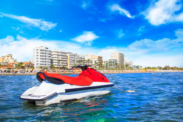 istock Famous Finikoudes beach in Larnaca, Cyprus 1085024432