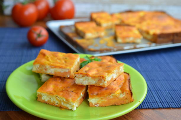 istock Baked ricotta and tomato squares 1085024652