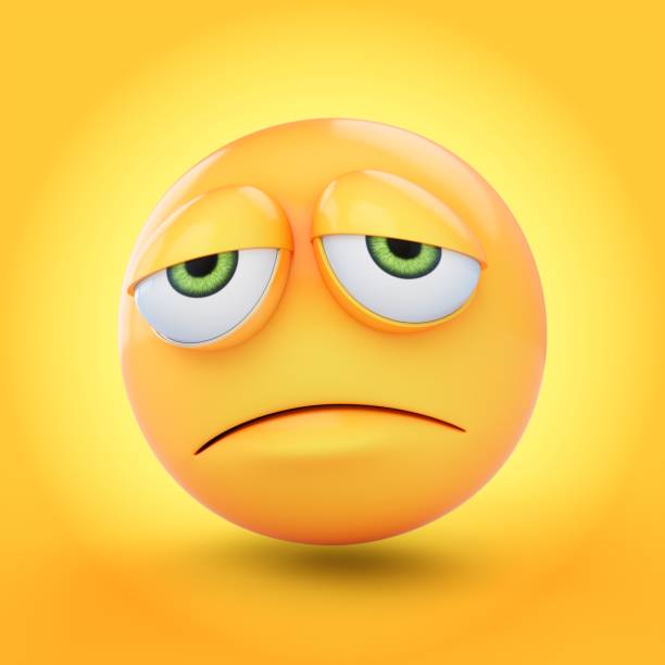 3d Rendering Sad Emoji Isolated On Yellow Background Stock Photo - Download  Image Now - iStock