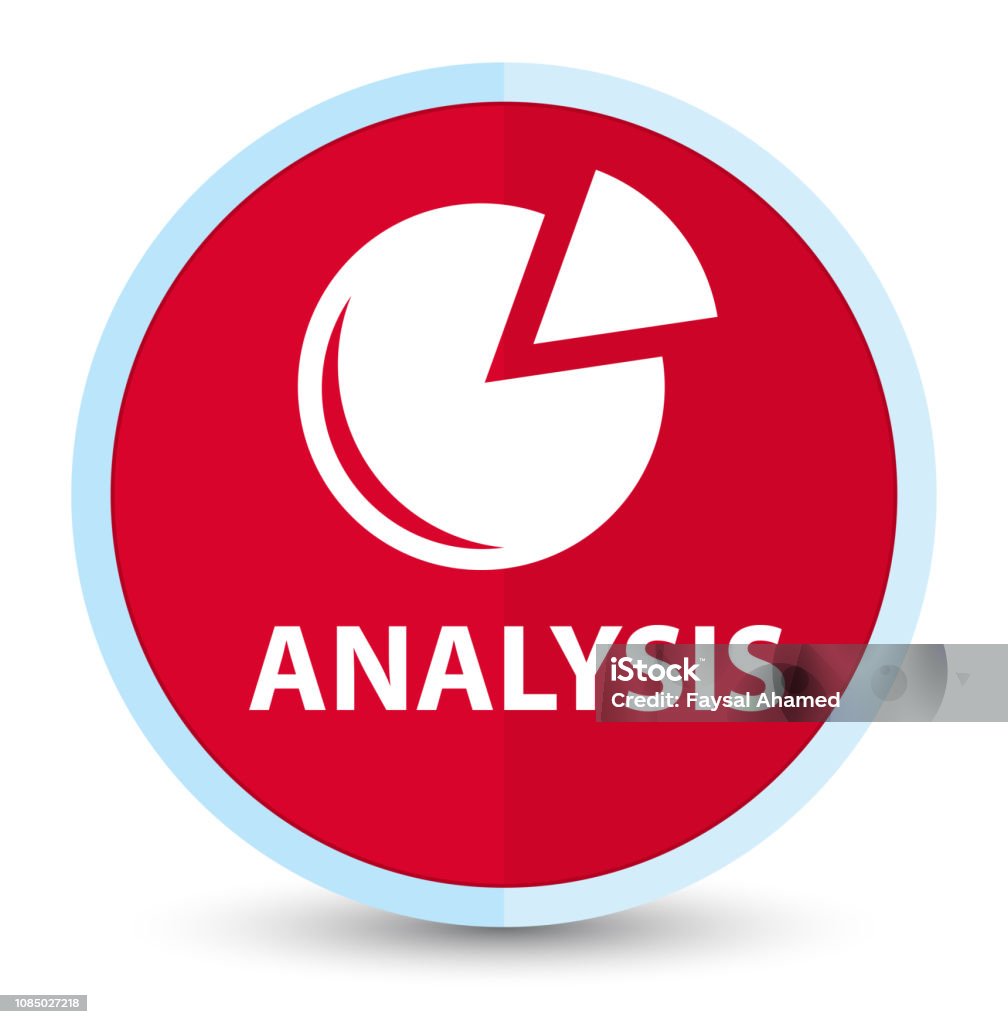 Analysis Detailed Rounded Icon Analysis Flat Prime Red Round Button Stock Illustration - Download ...