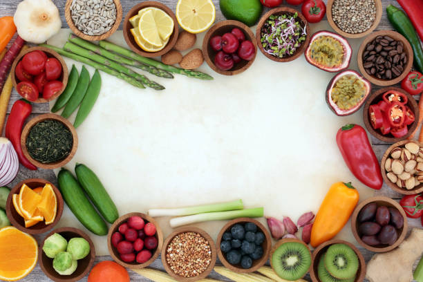 istock Healthy Superfood Background Border 1085027536