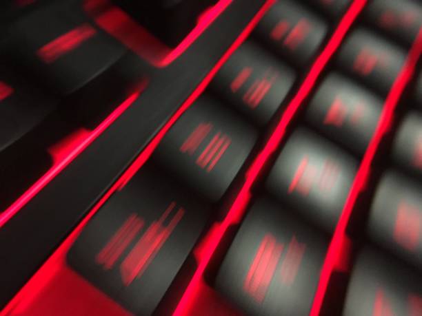 istock Abstract keyboard red background photo 1085027700