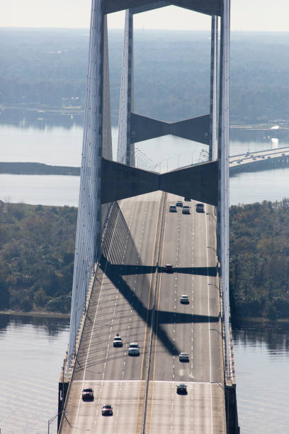 istock Aerial view Dames Point Bridge 1085027776