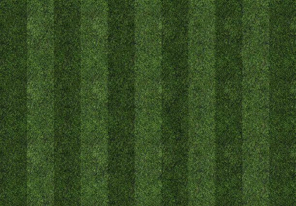 istock Soccer field. Green striped texture, synthetic grass. Top view. 1085032248