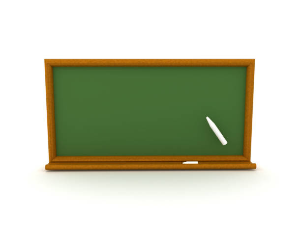 istock 3D illustration of green chalkboard with chalk 1085046656