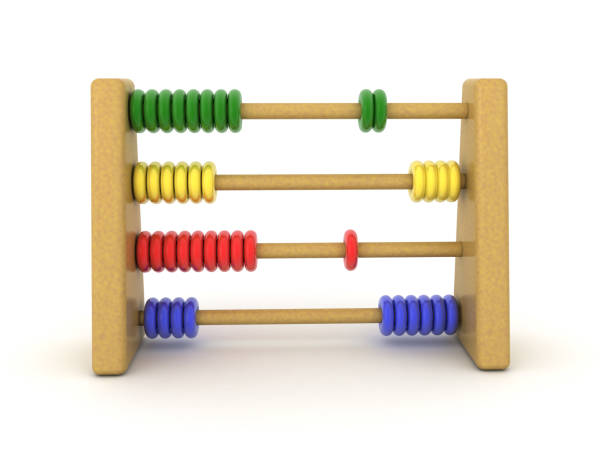 ilustracja 3d kolorowego abacusa - substract zdjęcia i obrazy z banku zdjęć