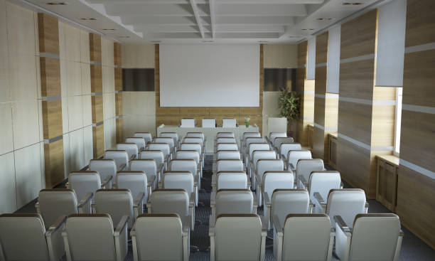 istock conference room, meeting room, interior visualization, 3D illustration 1085054710