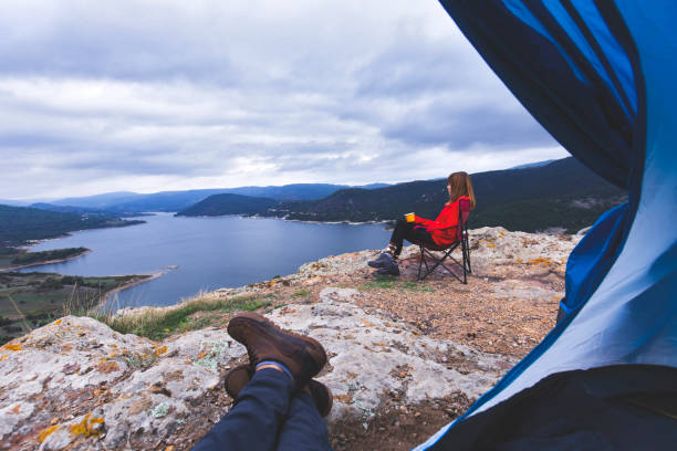 istock hiker on the top of mountain 1085059474