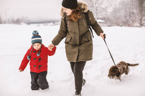 istock Family having fun at snow 1085064272