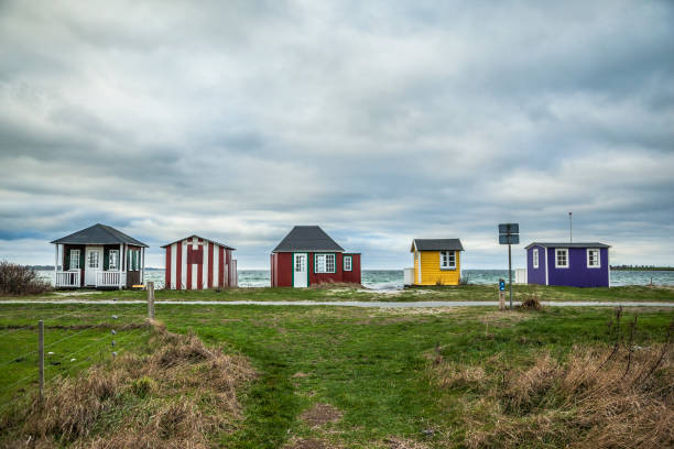 浜辺の家 - denmark beach beach house house ストックフォトと画像