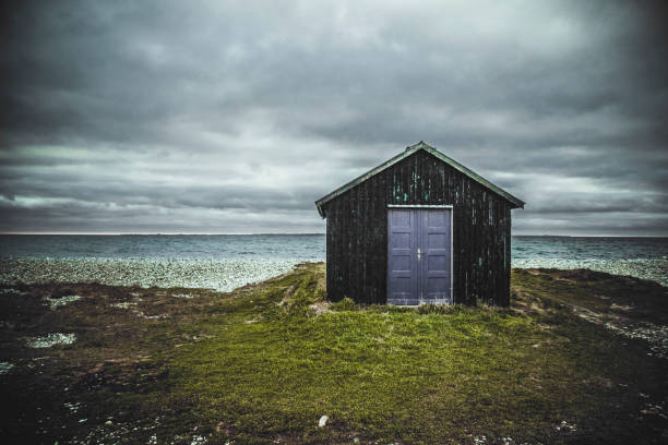 浜辺の家 - denmark beach beach house house ストックフォトと画像