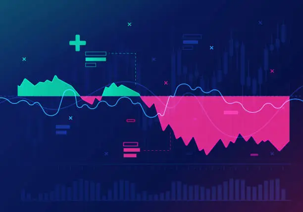 Vector illustration of Stock Market Trading Financial Analysis Abstract