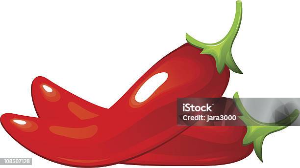 Red Hot Chili Pieprz - Stockowe grafiki wektorowe i więcej obrazów Bez ludzi - Bez ludzi, Białe tło, Czerwony