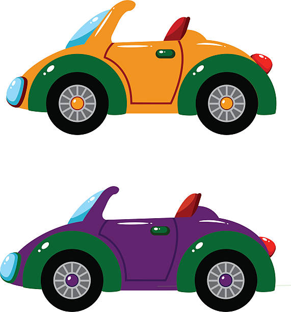 два вектор автомобили на белый - jara stock illustrations