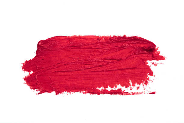 istock Smudged red lipstick isolated on white background 1085077360
