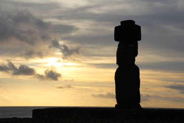 istock Sunset on Easter Island- Ahu Ko Te Riku 1085079594