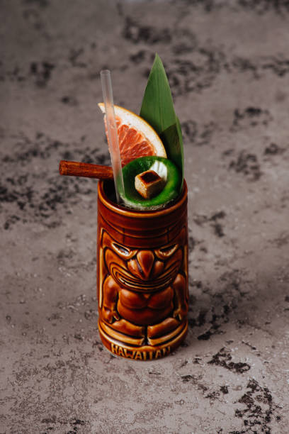 istock Tropical cocktail served in a tiki style glass 1085081496