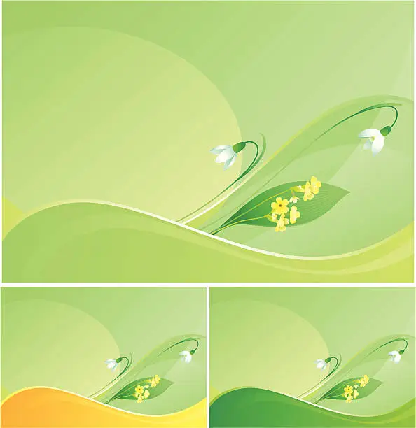 Vector illustration of Spring Coming