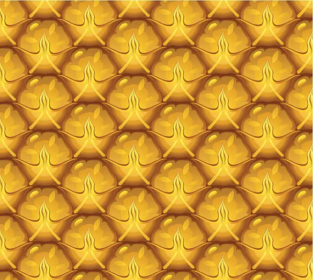 Vector illustration of Pineapple peel