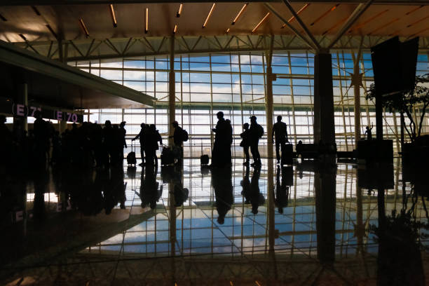 istock Crowd at Airport Terminal Departures Gate 1085089250