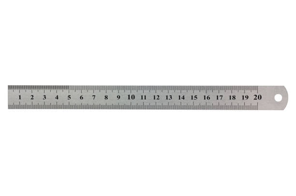 istock Single metal straightedge with digits and scale isolated on white background. Clipping path - image 1085093374