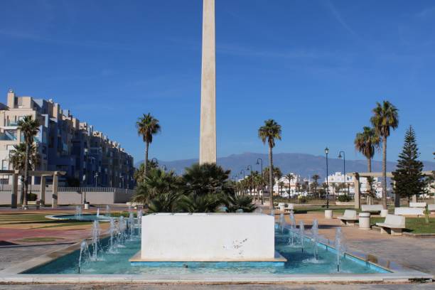 istock Spaces to walk with fountains 1085093456