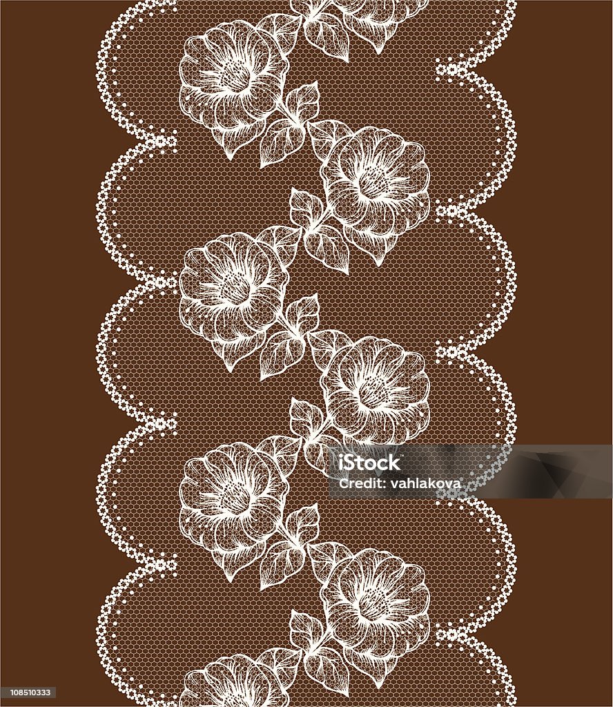 background with white floral lace 20th Century stock vector