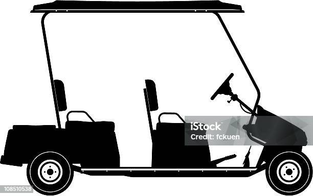 Golf Cart Vista Laterale - Immagini vettoriali stock e altre immagini di Golf car - Golf car, Profilo - Vista laterale, Vettoriale