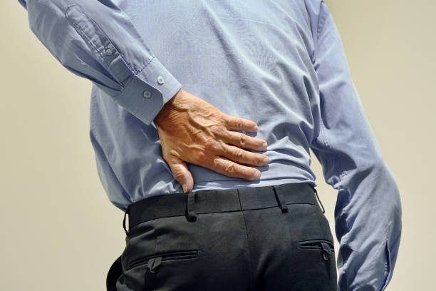 istock Elderly man, pain at lower back. 1085107756
