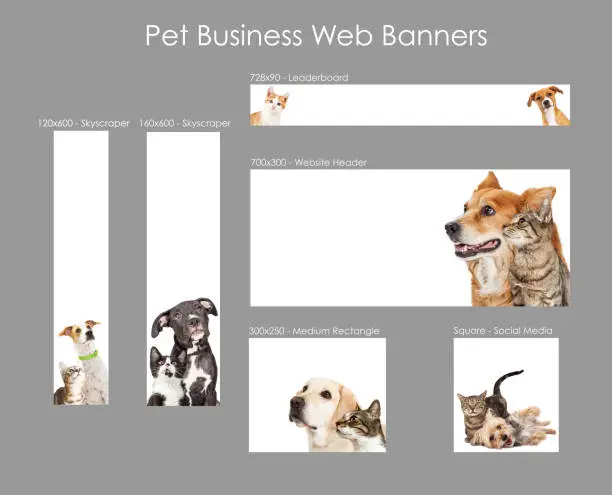 Photo of Set of Pet Business Web Banner Templates